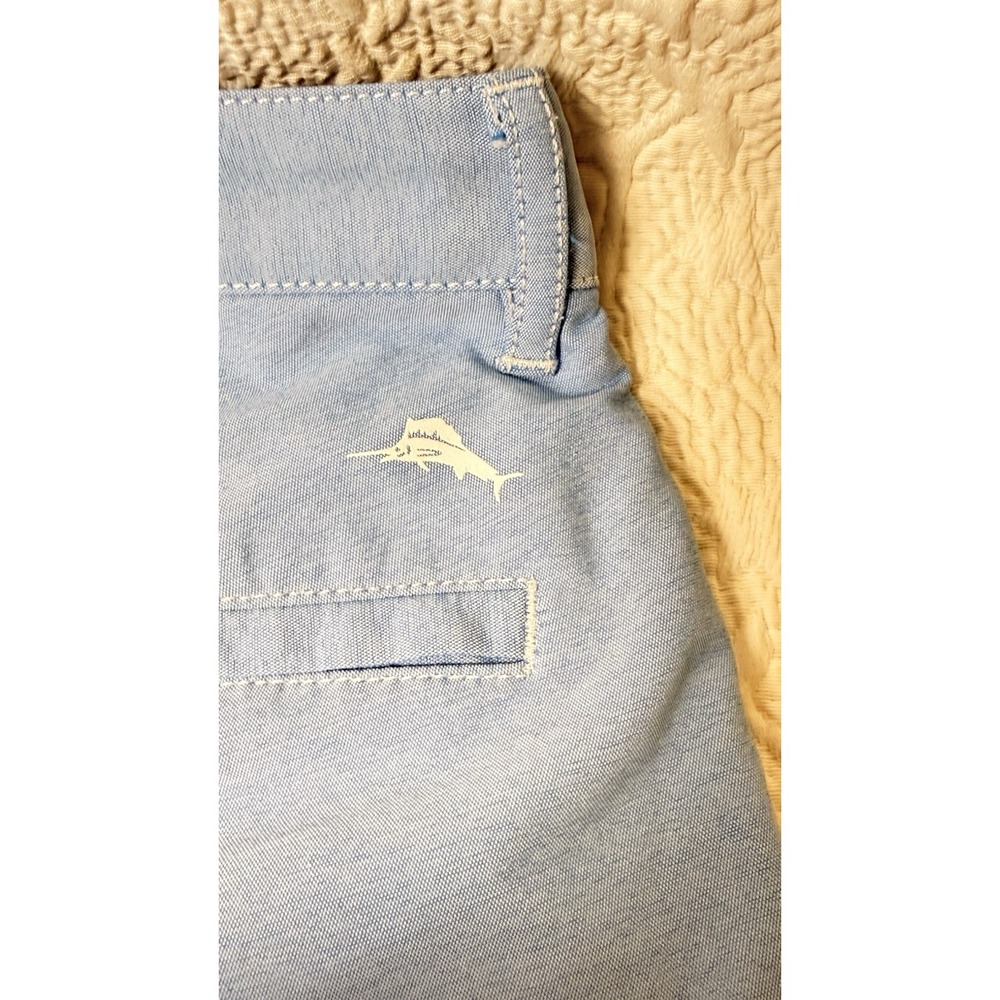 Excellent Tommy Bahama Men's Solid Lt. Blue Golf Shorts Size 30 Hawaian Style - Picture 4 of 16